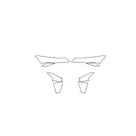 Renault Austral post-facelift headlight / front lamp protective films (2025–)
