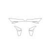 Renault Austral post-facelift headlight / front lamp protective films (2025–)