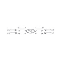 Hyundai Tucson IV 4 FL parrilla delantera emblema protector de película (2024-)
