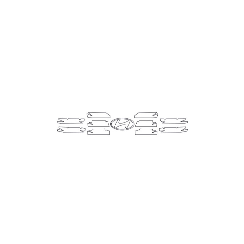 Hyundai Tucson IV 4 FL Grille Trim and Emblem Protective Film (2024–)