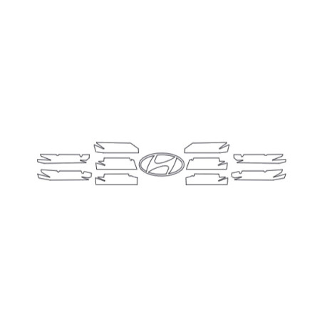 Hyundai Tucson IV 4 FL γρίλλια με προστατευτική μεμβράνη (2024-)
