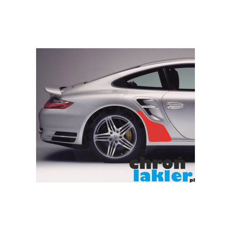 Porsche 911 / 997 Turbo naklejka / folia ochronne błotnik tył