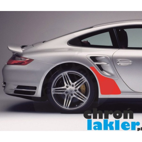 Porsche 911 / 997 Turbo naklejka / folia ochronne błotnik tył