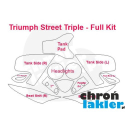 Triumph Speed Triple - naklejki  / folie ochronne - zestaw 