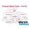 Triumph Speed Triple - naklejki  / folie ochronne - zestaw 